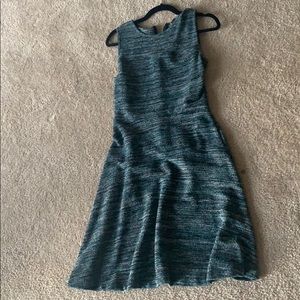 LOFT Blue knit sleeveless dress. Swing, worn once